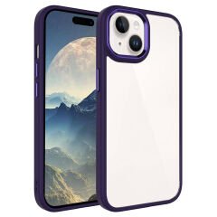 iPhone 15 Kılıf Zore Krom Kılıf-Derin Mor