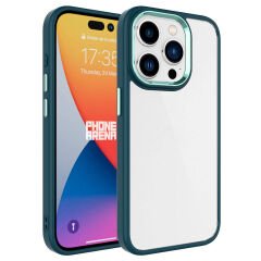 iPhone 15 Pro Kılıf Zore Krom Kılıf-Koyu Yeşil