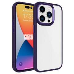 iPhone 15 Pro Kılıf Zore Krom Kılıf-Derin Mor